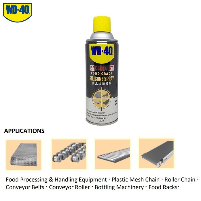 Wd 40 Specialist Food Grade Silicone Spray 360ml Tong Hin Machinery Hardware