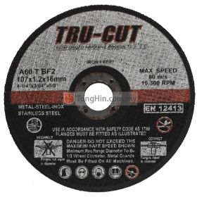 4'' TruCut Cutting Disc (107 x 1.2 x 16 mm A60TBF2) (Inox)