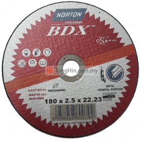 7'' Norton Cutting Disc (180 x 2.5 x 22.23 mm A24TBF 41)