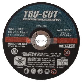 4'' Tru-Cut Cutting Disc (107 x 1.0mm x 16 mm A60TBF2) (Inox)